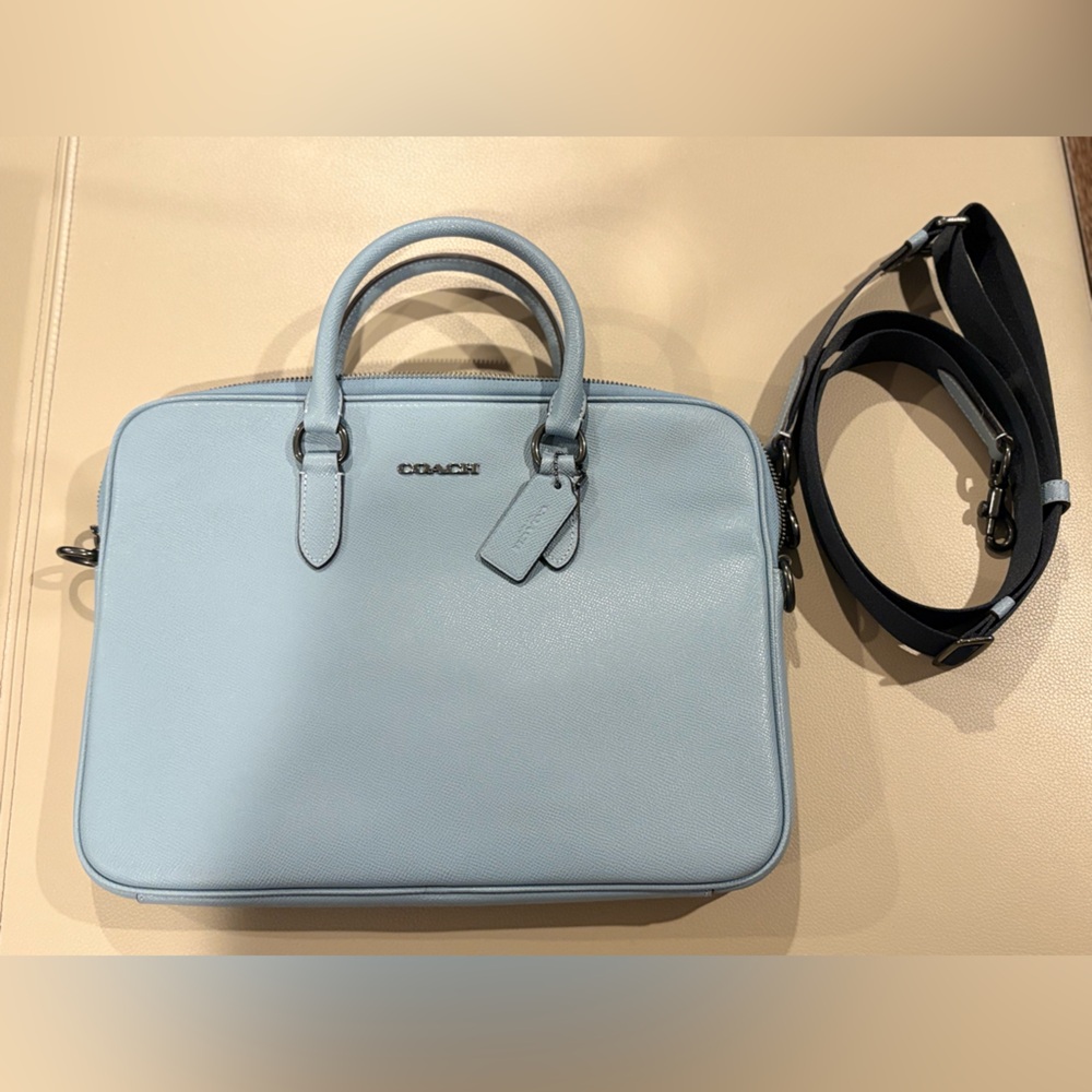 Coach Light Blue Laptop Bag